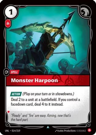Monster Harpoon (014/219) - Unleashed Foil