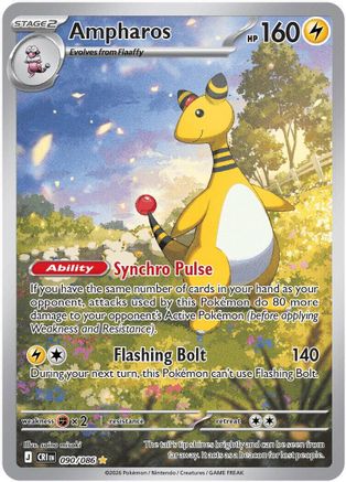 Ampharos - 090/086 - ME04 Chaos Rising Holofoil