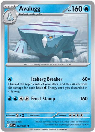 Avalugg 024/086 - ME04 Chaos Rising Reverse Holofoil