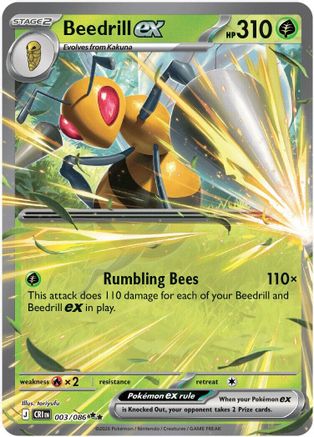 Beedrill ex - 003/086 - ME04 Chaos Rising Holofoil