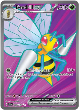 Beedrill ex - 098/086 - ME04 Chaos Rising Holofoil