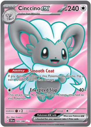 Cinccino ex - 105/086 - ME04 Chaos Rising Holofoil
