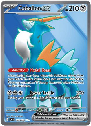 Cobalion ex - 103/086 - ME04 Chaos Rising Holofoil
