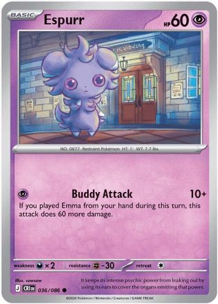 Espurr 036/086 - ME04 Chaos Rising Reverse Holofoil