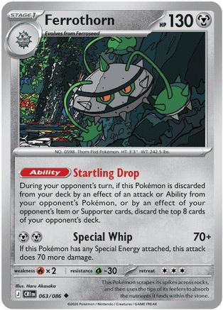 Ferrothorn 063/086 - ME04 Chaos Rising Reverse Holofoil