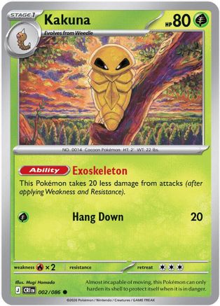 Kakuna 002/086 - ME04 Chaos Rising Reverse Holofoil