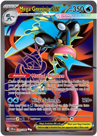 Mega Greninja ex - 100/086 - ME04 Chaos Rising Holofoil