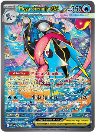 Mega Greninja ex - 116/086 - ME04 Chaos Rising Holofoil