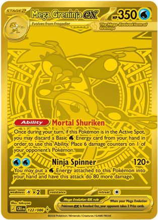 Mega Greninja ex - 122/086 - ME04 Chaos Rising Holofoil