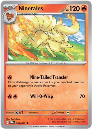 Ninetales 009/086 - ME04 Chaos Rising Reverse Holofoil