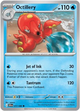 Octillery 17/086- ME04 Chaos Rising Reverse Holofoil