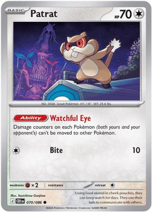 Patrat 070/086 - ME04 Chaos Rising Reverse Holofoil