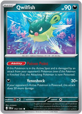 Qwilfish 52 - ME04 Chaos Rising Reverse Holofoil