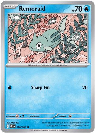 Remoraid 016/086 - ME04 Chaos Rising Reverse Holofoil