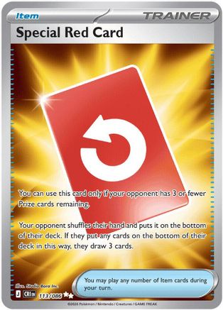 Special Red Card - 113/086 - ME04 Chaos Rising Holofoil
