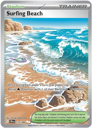Surfing Beach 114/086 - ME04 Chaos Rising Holofoil