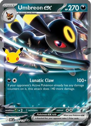 Umbreon ex 92 - ME 30th Celebration Holofoil