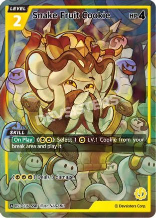 Snake Fruit Cookie (SSR) (BS1-036) - Brave Beginning Foil