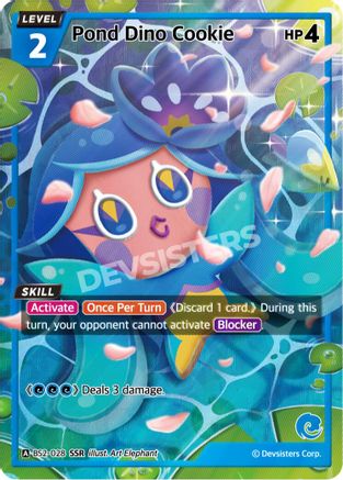 Pond Dino Cookie (SSR) (BS2-028) - Brave Beginning Foil
