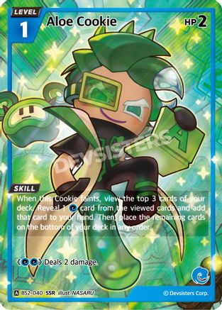 Aloe Cookie (SSR) (BS2-040) - Brave Beginning Foil