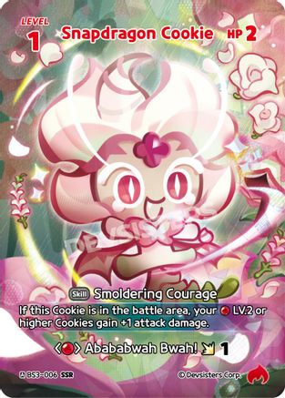 Snapdragon Cookie (SSR) (BS3-006) - Age of Heroes and Kingdoms Foil