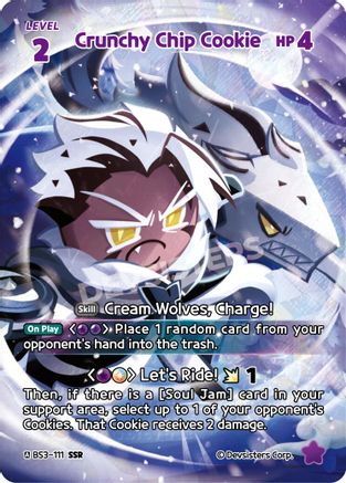 Crunchy Chip Cookie (SSR) (BS3-111) - Age of Heroes and Kingdoms Foil