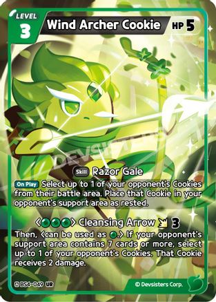 Wind Archer Cookie (BS4-049) - Age of Heroes and Kingdoms Foil