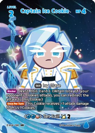 Captain Ice Cookie (SEC) (BS4-080) - Age of Heroes and Kingdoms Foil