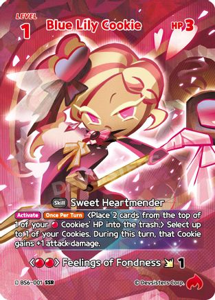 Blue Lily Cookie (SSR) (BS6-001) - Arena of Glory Foil