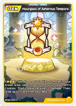 Hourglass of Aeternus Tempora (BS6-041) - Arena of Glory