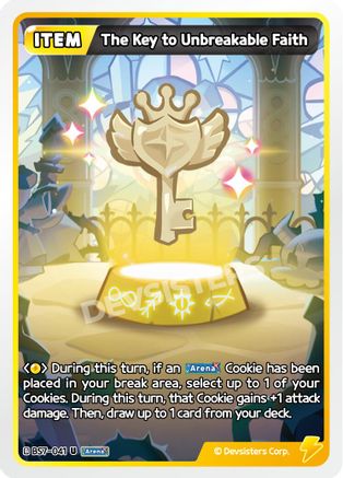 The Key to Unbreakable Faith (BS7-041) - Arena of Glory