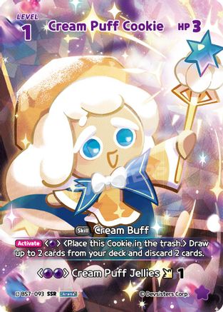 Cream Puff Cookie (093) (SSR) (BS7-093) - Arena of Glory Foil