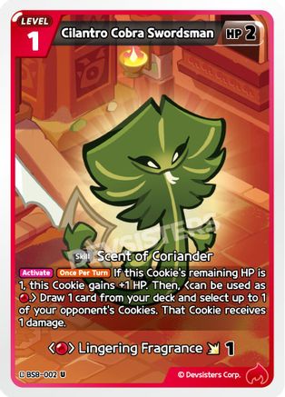 Cilantro Cobra Swordsman (BS8-002) - A Game of Truth and Deceit