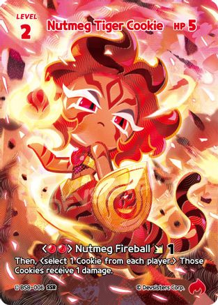 Nutmeg Tiger Cookie (SSR) (BS8-006) - A Game of Truth and Deceit Foil