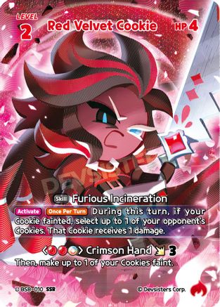 Red Velvet Cookie (SSR) (BS8-010) - A Game of Truth and Deceit Foil
