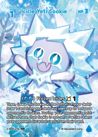 Icicle Yeti Cookie (SSR) (BS8-076) - A Game of Truth and Deceit Foil