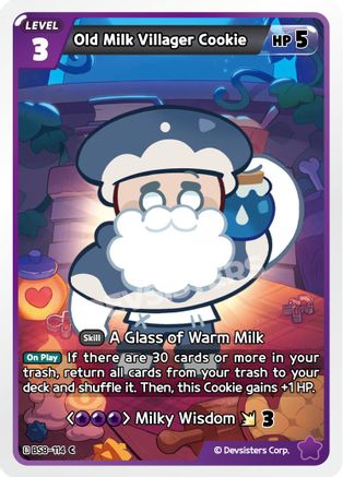 Old Milk Villager Cookie (BS8-114) - A Game of Truth and Deceit