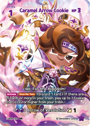 Caramel Arrow Cookie (SSR) (BS8-120) - A Game of Truth and Deceit Foil
