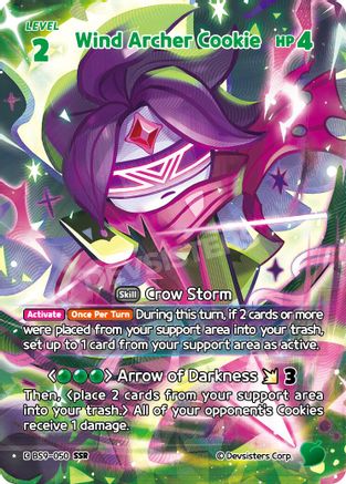 Wind Archer Cookie (SSR) (BS9-050) - A Game of Truth and Deceit Foil