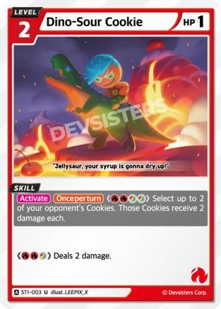 Dino-Sour Cookie (ST1-003) - Starter Deck Assortment 1
