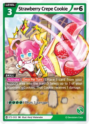Strawberry Crepe Cookie (ST3-002) - Starter Deck Assortment 1 Foil