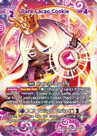 Dark Cacao Cookie (SSR) (BS9-097) - A Game of Truth and Deceit Foil