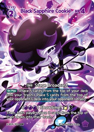 Black Sapphire Cookie (SSR) (BS9-100) - A Game of Truth and Deceit Foil