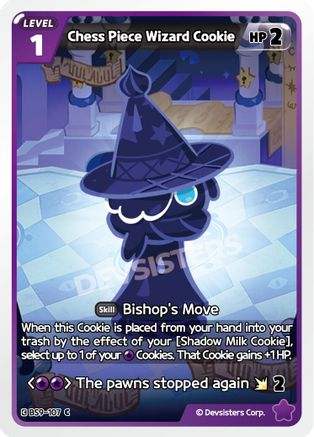 Chess Piece Wizard Cookie (BS9-107) - A Game of Truth and Deceit