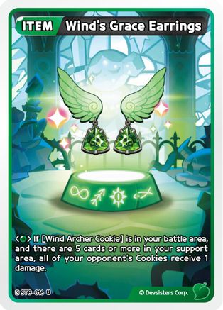 Wind's Grace Earrings (ST8-016) - Starter Deck Assortment 2 Legendary Cookie