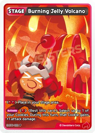 Burning Jelly Volcano (ST1-022) - Promotion Cards Foil