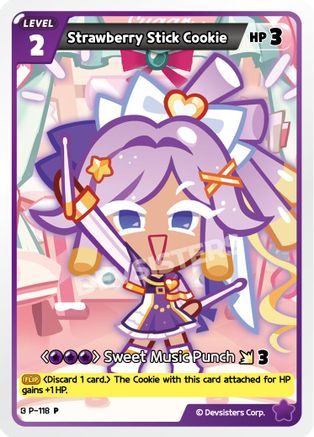 Strawberry Stick Cookie (P-118) - Promotion Cards
