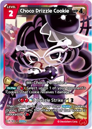 Choco Drizzle Cookie (P-103) - Promotion Cards Foil
