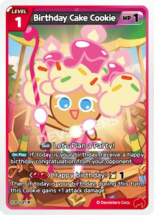Birthday Cake Cookie (P-041) - Promotion Cards