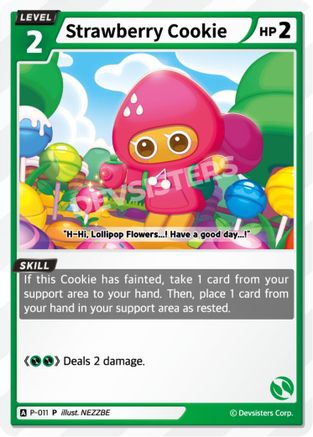 Strawberry Cookie (P-011) - Promotion Cards